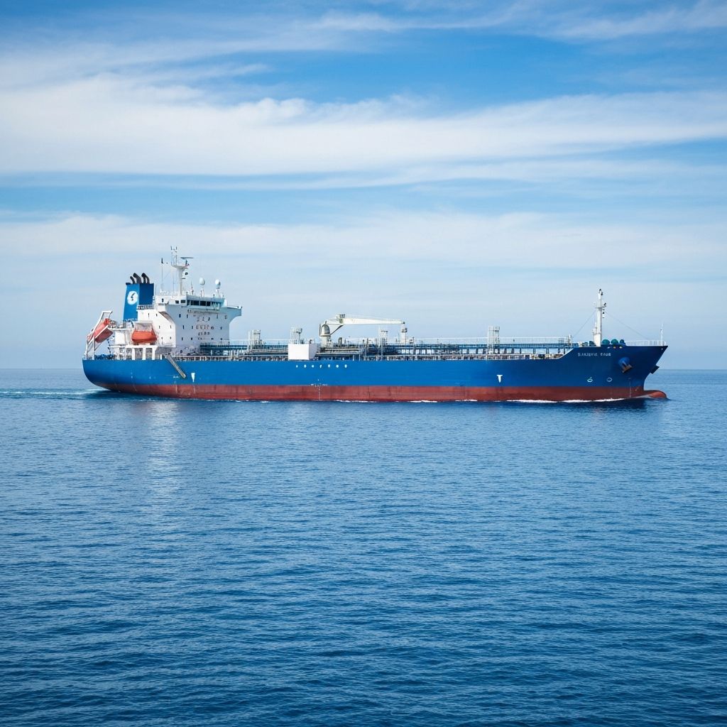 Modern oil tanker vessel